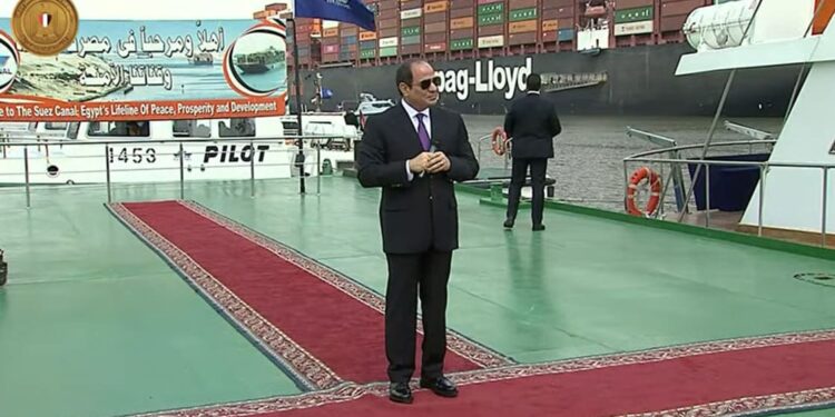 Al-Sissi : Le Canal de Suez, capable, demeurant et compétitif 2 - Le Progrès Egyptien Al-Sissi : Le Canal de Suez, capable, demeurant et compétitif 1 - Le Progrès Egyptien