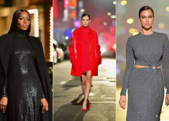 Naomi Campbell, Bella Hadid et Irina Shayk défilent en pleine rue