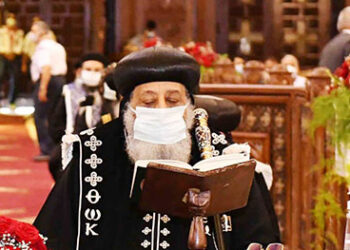 Le Pape Tawadros II préside la messe de Pâques