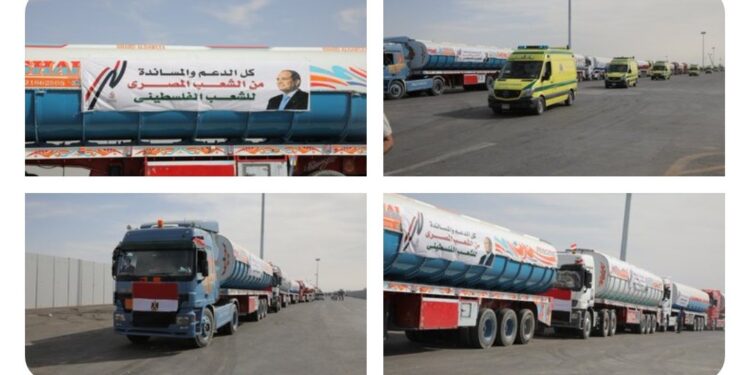 Aide égyptienne en route vers Gaza 1 - Le Progrès Egyptien