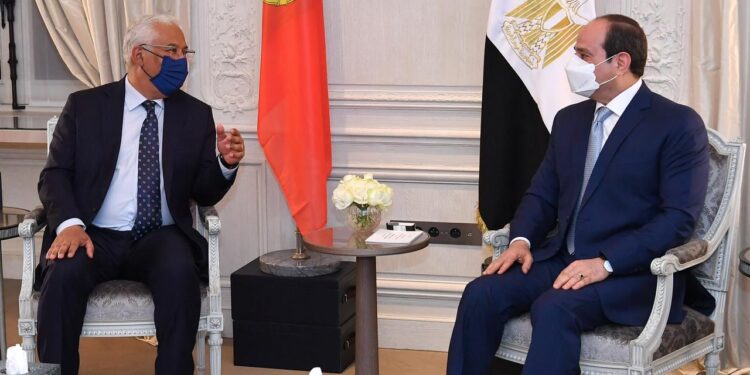 Paris : Le Président Al-Sissi s'entretient avec le Premier ministre portugais 1 - Le Progrès Egyptien