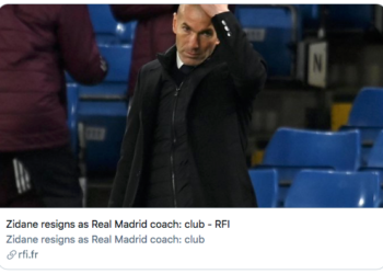 Zidane démissionne