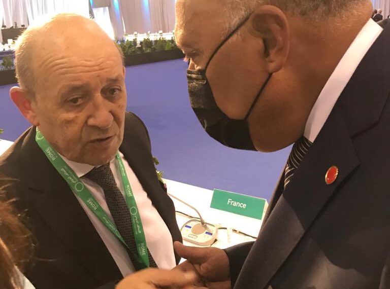 Rome : Choucri rencontre Le Drian 2 - Le Progrès Egyptien Rome : Choucri rencontre Le Drian 1 - Le Progrès Egyptien