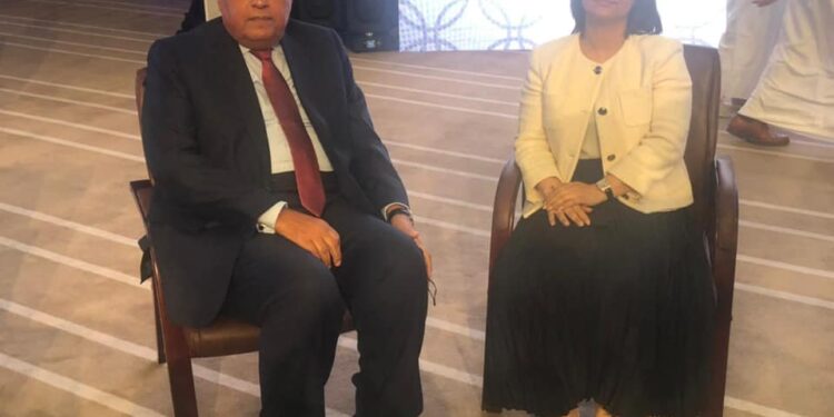 Choucri s'entretient avec son homologue libyenne à Doha 1 - Le Progrès Egyptien