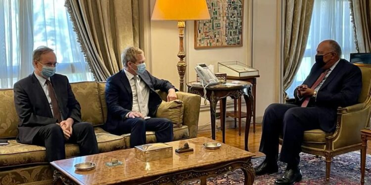 Choucri reçoit le représentant spécial de l'UE pour le processus de paix au Proche-Orient 1 - Le Progrès Egyptien