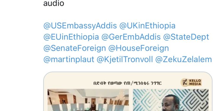 Abiy Ahmed dans une fuite audio : Seul, je dirigerai l’Ethiopie pour les 10 prochaines années 2 - Le Progrès Egyptien Abiy Ahmed dans une fuite audio : Seul, je dirigerai l’Ethiopie pour les 10 prochaines années 1 - Le Progrès Egyptien