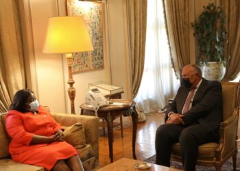 Choucri s’entretient avec la ministre des AE du Soudan du Sud