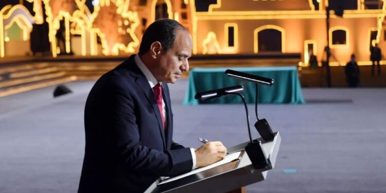 Le président Abdel Fattah Al-Sissi signe le document de lancement du projet 1 - Le Progrès Egyptien