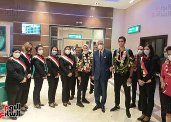 Accueil en fanfare au Caire de Hedaya Malak et Seif Issa