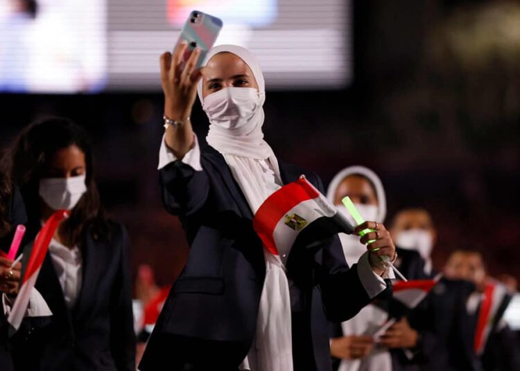 Tokyo : La délégation d’Egypte à la cérémonie d’ouverture des JO 2021