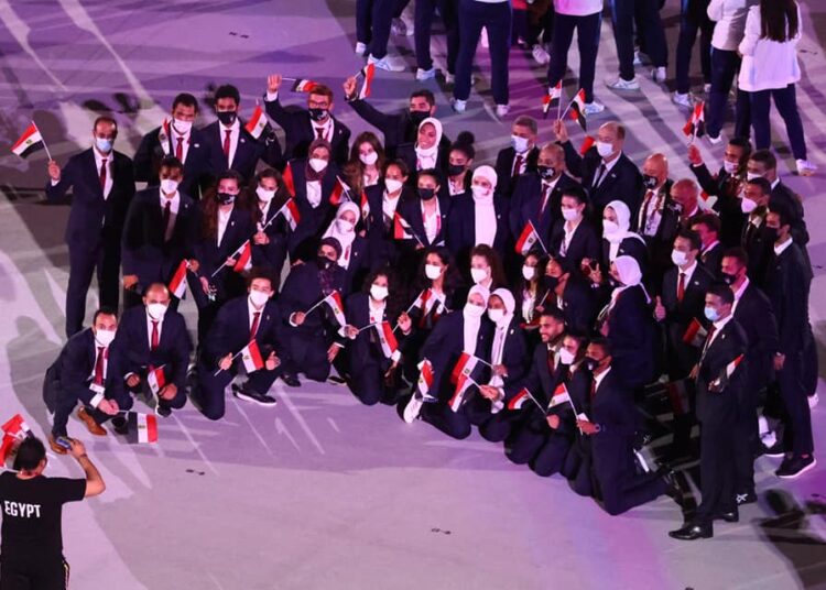 Tokyo : La délégation d’Egypte à la cérémonie d’ouverture des JO 2021
