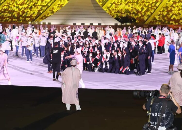 Tokyo : La délégation d’Egypte à la cérémonie d’ouverture des JO 2021