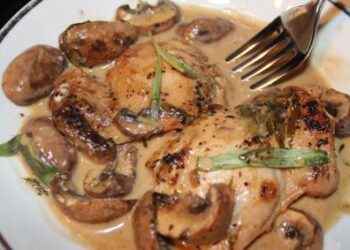 Piccata de poulet aux champignons