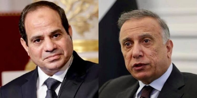 Appel téléphonique entre le président Al-Sissi et le PM Irakien 1 - Le Progrès Egyptien
