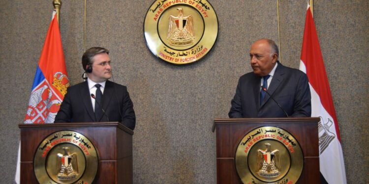 Le ministre serbe des A.E. lors d’une conférence de presse au Caire : 2 - Le Progrès Egyptien Le ministre serbe des A.E. lors d’une conférence de presse au Caire : 1 - Le Progrès Egyptien