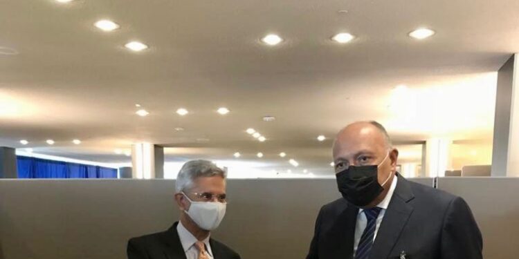 Choucri examine avec son homologue indien des questions d’intérêt commun 1 - Le Progrès Egyptien