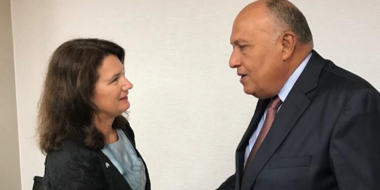 Choucri s'entretient avec son homologue suédoise et le SG de l'UpM 1 - Le Progrès Egyptien