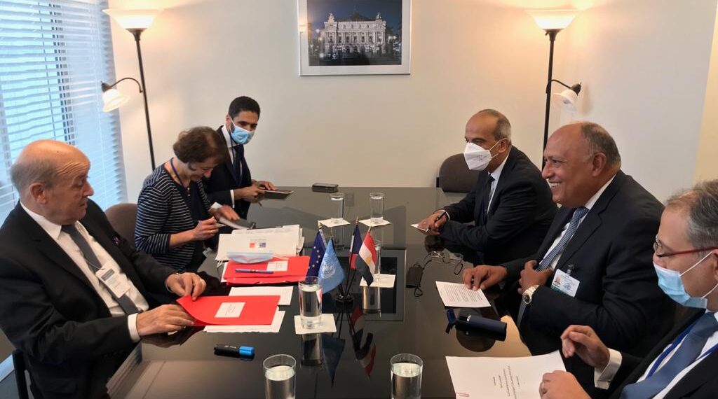 Entretiens Choucri- Le Drian à New York 1 - Le Progrès Egyptien