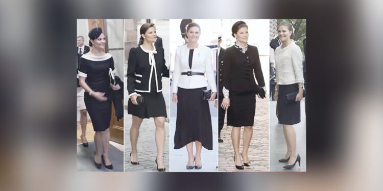 Suède : Victoria, zoom sur ses looks noirs et blancs 1 - Le Progrès Egyptien
