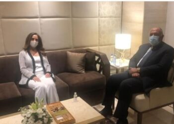 Choucri se réunit avec la ministre libanaise Zeina Akar