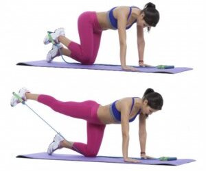 Extension de la hanche, au sol