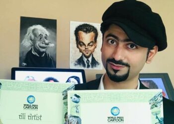 Ali Al-Sumaikh et ses caricatures en chair et en os !