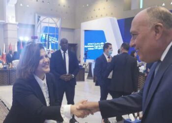 Choucri examine avec la ministre libyenne des AE le règlement de la crise libyenne