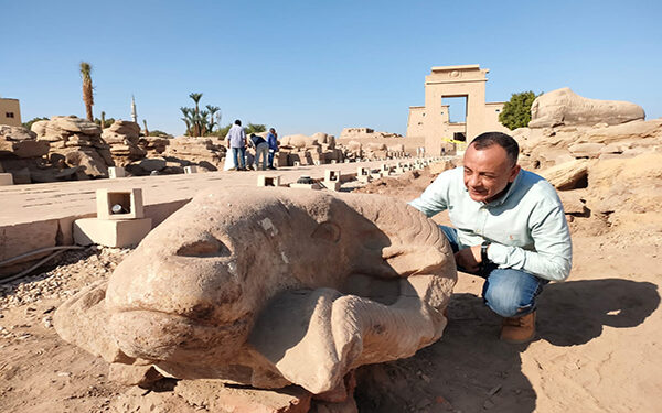 Karnak : Début de restauration des têtes de béliers 2 - Le Progrès Egyptien Karnak : Début de restauration des têtes de béliers 1 - Le Progrès Egyptien