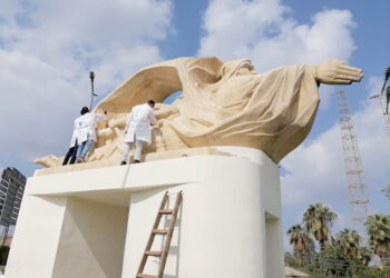 2e phase de maintenance des statues sur les places publiques