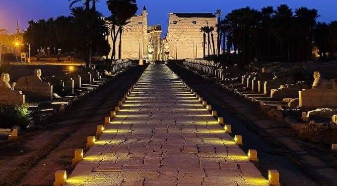 Début de la cérémonie d'inauguration de l'Allée des criosphinx 2 - Le Progrès Egyptien Début de la cérémonie d'inauguration de l'Allée des criosphinx 1 - Le Progrès Egyptien