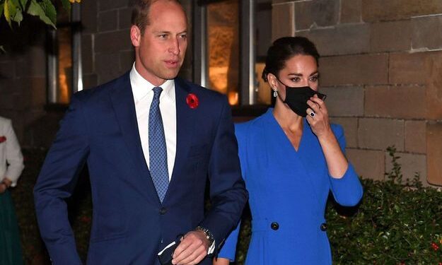 Mandatory Credit: Photo by Shutterstock (12582912a) Britain's Prince William, Prince William (L) and Britain's Catherine, Catherine Duchess of Cambridge (R), arrive at the Clydeside Distillery to host a reception for the key members of the Sustainable Markets Initiative and the Winners and Finalists of the first Earthshot Prize Awards on the sidelines of the COP26 UN Climate Change Conference COP26, Day 2, Glasgow, Scotland, UK - 01 Nov 2021/shutterstock_editorial_COP26_Day_2_Glasgow_Scotland_U_12582912a//2111012226