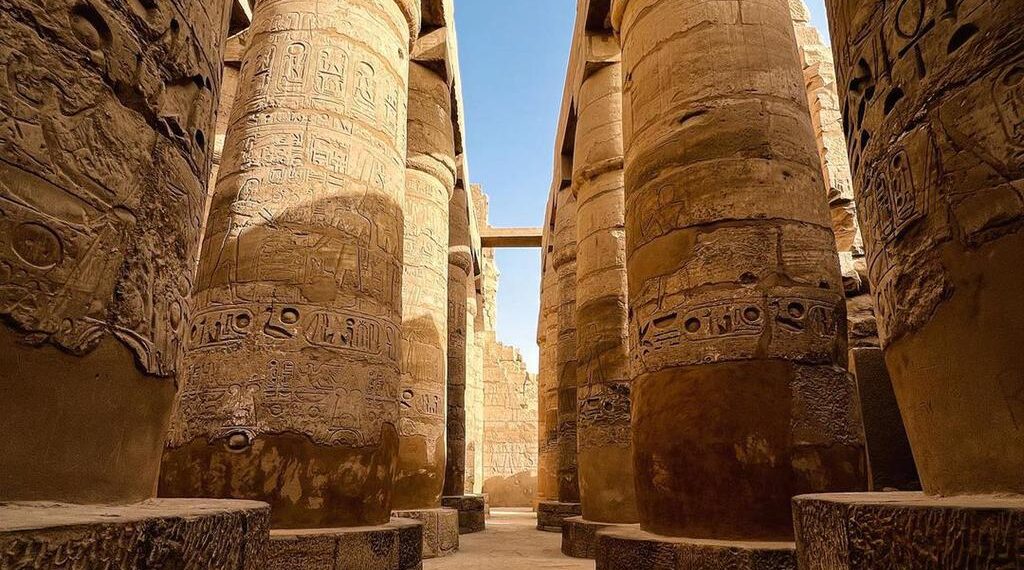 Restauration de 12 colonnes du temple de Karnak 2 - Le Progrès Egyptien Restauration de 12 colonnes du temple de Karnak 1 - Le Progrès Egyptien