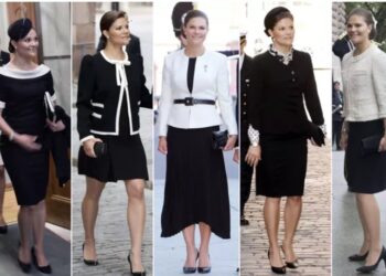 Victoria de Suède opte pour le noir et le blanc aux rentrées parlementaires