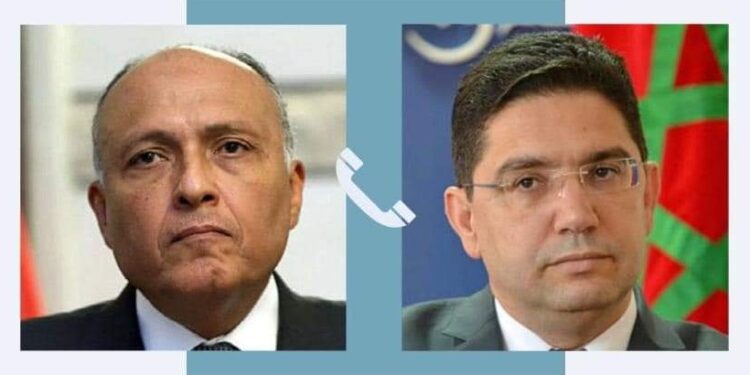 Choucri s'entretient avec son homologue marocain du renforcement des relations bilatérales 1 - Le Progrès Egyptien
