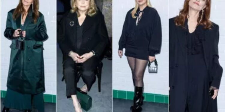 Carla Bruni, Catherine Deneuve, Louane et Isabelle Huppert au défilé Ami 1 - Le Progrès Egyptien