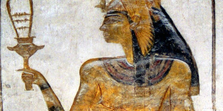 Néfertari sur la paroi de son tombeau 2 - Le Progrès Egyptien Néfertari sur la paroi de son tombeau 1 - Le Progrès Egyptien