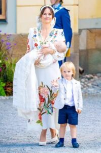 La princesse Sofia de Suède dans une robe Etro, le 14 août 