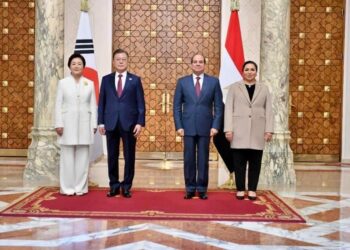 Al-Sissi reçoit son homologue sud-coréen au palais d’Al-Ittihadiya