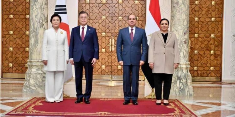 Al-Sissi reçoit son homologue sud-coréen au palais d’Al-Ittihadiya 1 - Le Progrès Egyptien