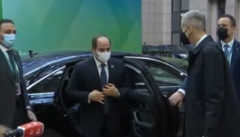 Al-Sissi arrive au siège du 6e Sommet UE-UA à Bruxelles