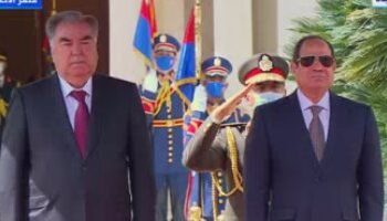 Al-Sissi reçoit son homologue tadjik au palais d’al-Ittihadeya