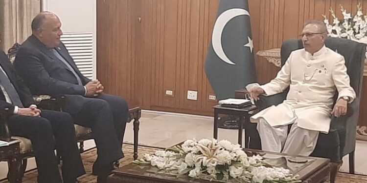 Choucri reçoit le président pakistanais 2 - Le Progrès Egyptien Choucri reçoit le président pakistanais 1 - Le Progrès Egyptien