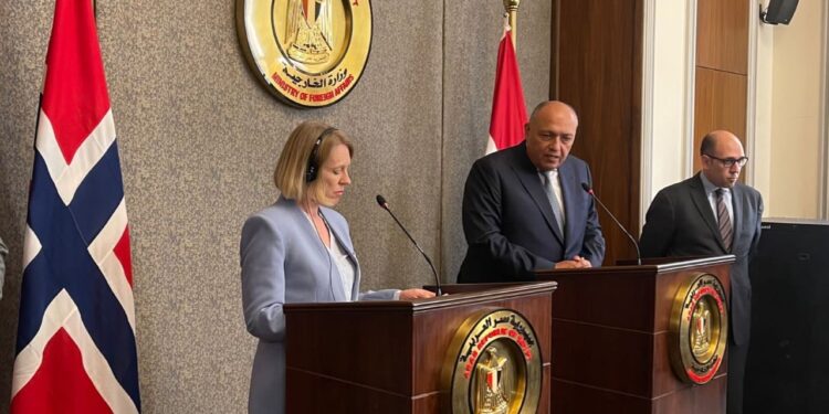 Choucri s'entretient avec son homologue norvégien 1 - Le Progrès Egyptien