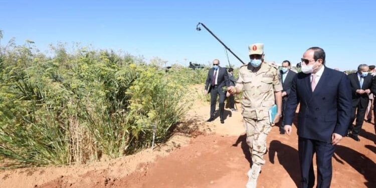 Al-Sissi en tournée d'inspection dans le projet de Tochka 1 - Le Progrès Egyptien