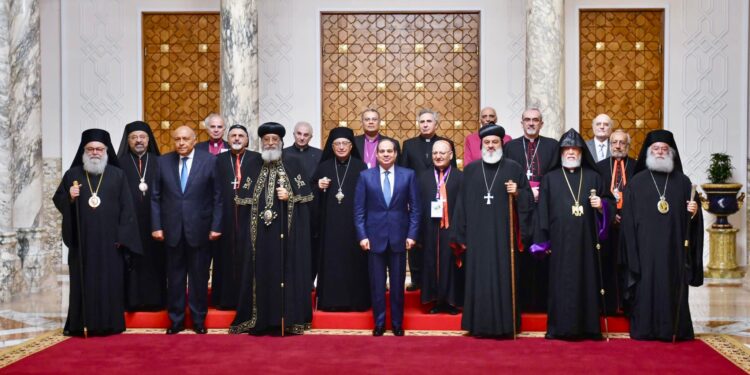Le Président reçoit les chefs des Églises du Moyen-Orient 1 - Le Progrès Egyptien