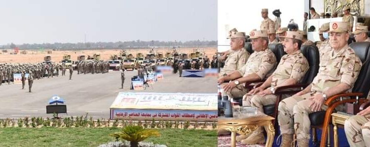 Le chef d’état-major des forces armées inspecte le camp d’entrainement des combattants du Sinaï-Nord