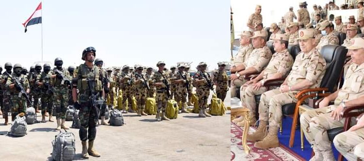 Le chef d’état-major des forces armées inspecte le camp d’entrainement des combattants du Sinaï-Nord