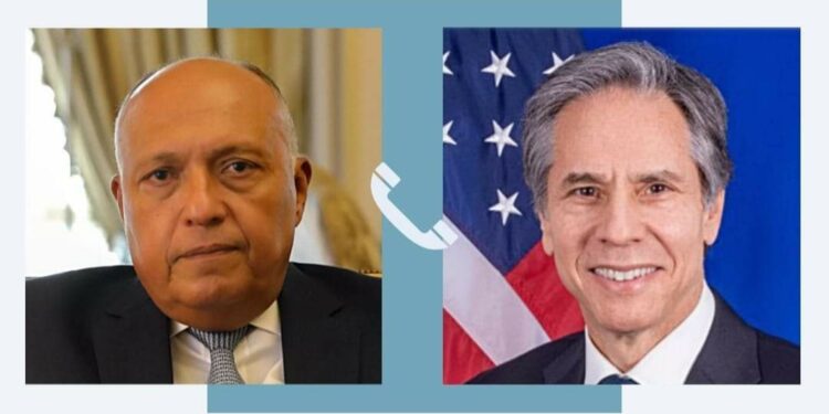 Choucri reçoit un appel téléphonique de son homologue américain 2 - Le Progrès Egyptien Choucri reçoit un appel téléphonique de son homologue américain 1 - Le Progrès Egyptien