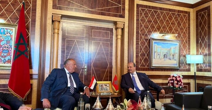 Choucri s'entretient avec le président de la chambre marocaine des conseillers 2 - Le Progrès Egyptien Choucri s'entretient avec le président de la chambre marocaine des conseillers 1 - Le Progrès Egyptien