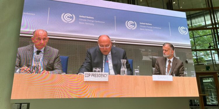 Choucri tient une réunion avec le G 77 et la Chine à Bonn 1 - Le Progrès Egyptien